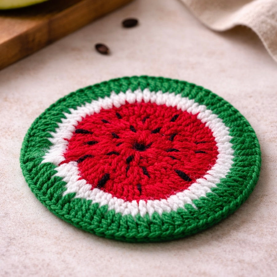 Sous-tasse en crochet