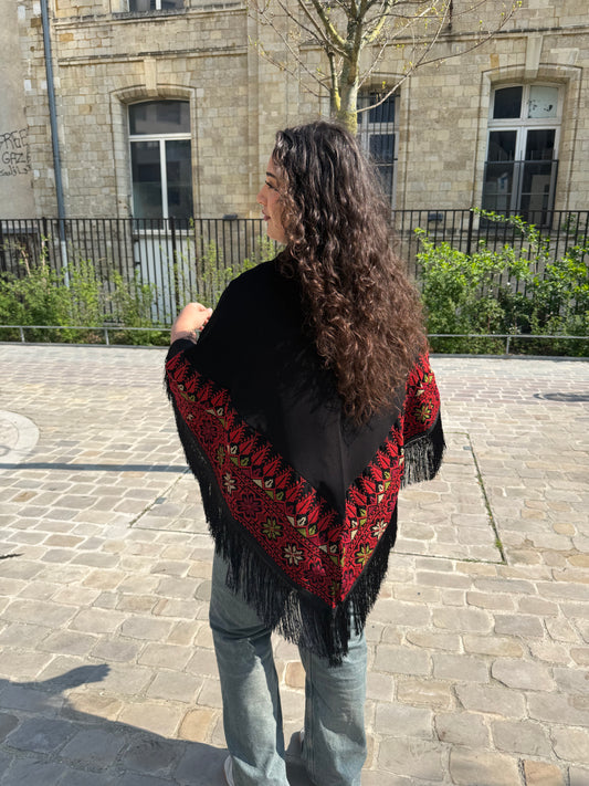 Châle Tatreez Rouge