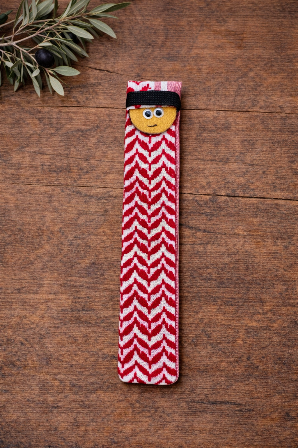 Marque-pages smiley en rouge