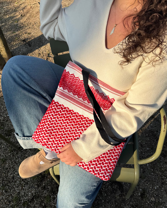 Tote Keffiyeh rouge