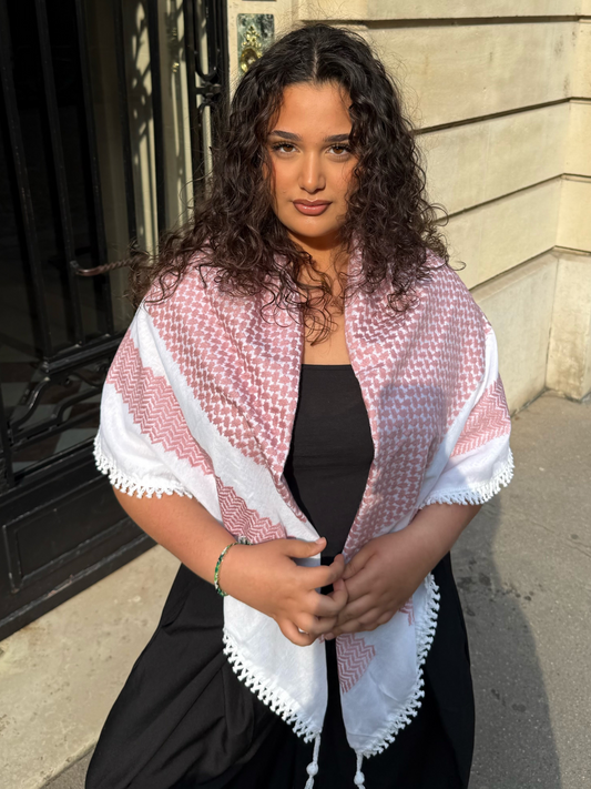 Keffiyeh Rose poudré